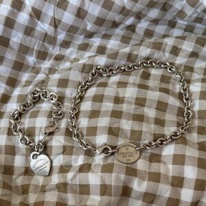 Tiffany & Co. Silver Heart Tag Jewelry Set
